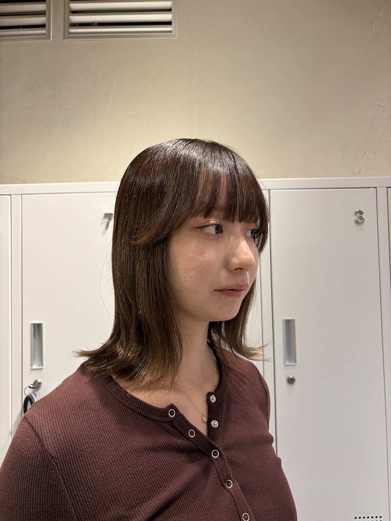 小顔効果顔周りカット！