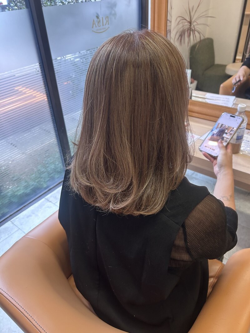 白髪ぼかしハイライト
